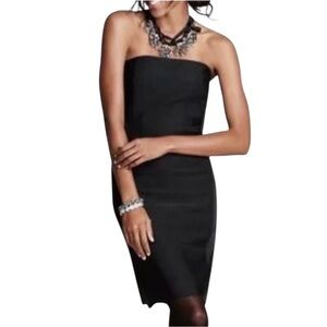 NWT ANN TAYLOR FITTED GROSGRAIN STRAPLESS SATIN SHEATH COCKTAIL DRESS SIZE 2